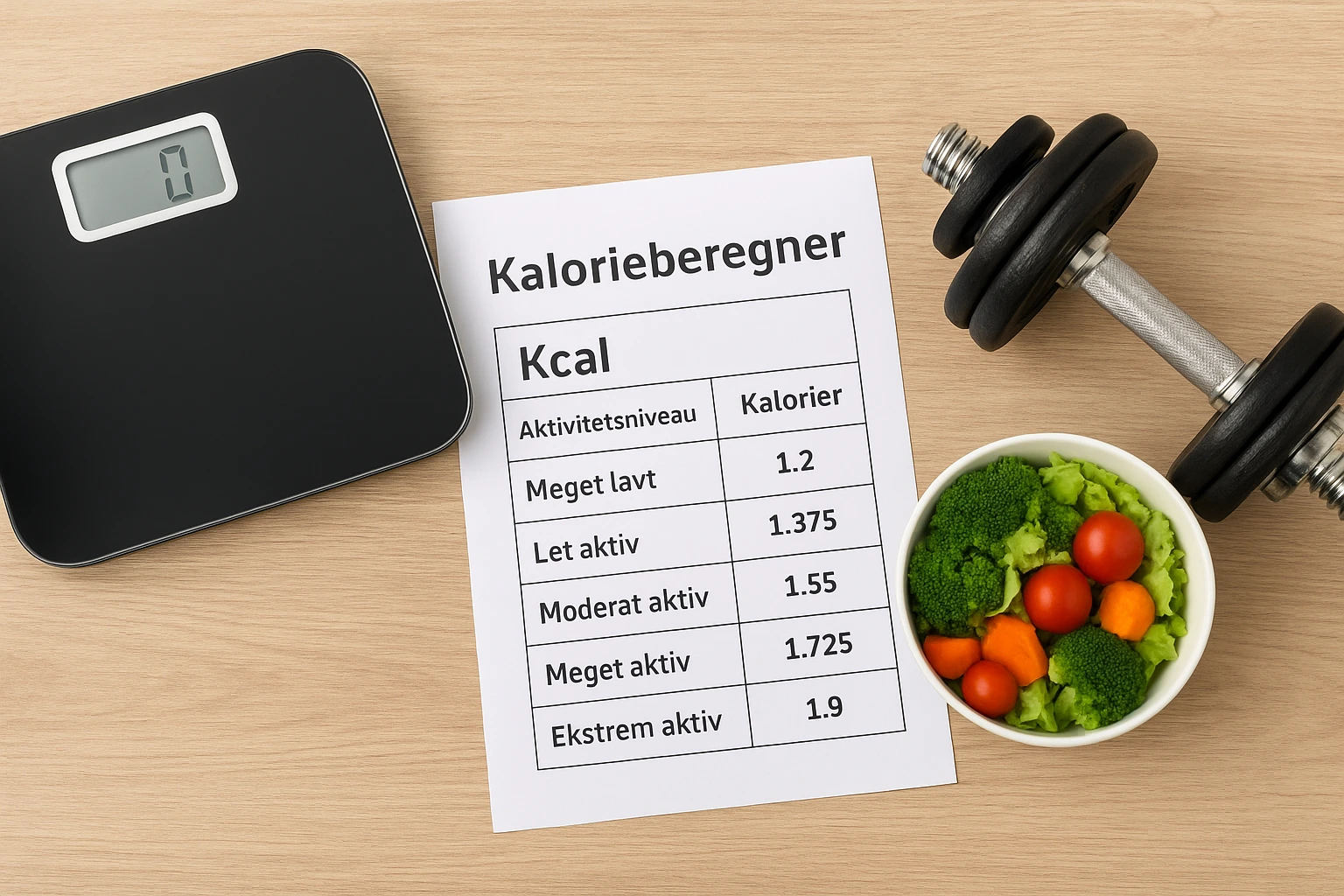 Hvordan beregner man kcal - harris benedict kalkulator