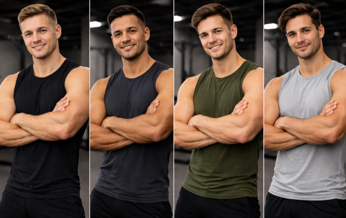 Fitness modeller i moderne gym