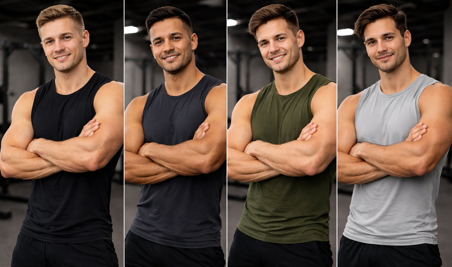 Fitness modeller i moderne gym